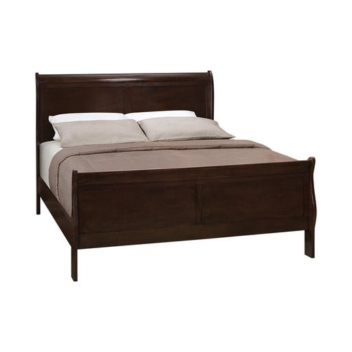 Louis Philippe Eastern King & Queen Panel Sleigh Bed Cappuccino - Casa Morelos / Coahuila Furniture (Oklahoma City, OK)