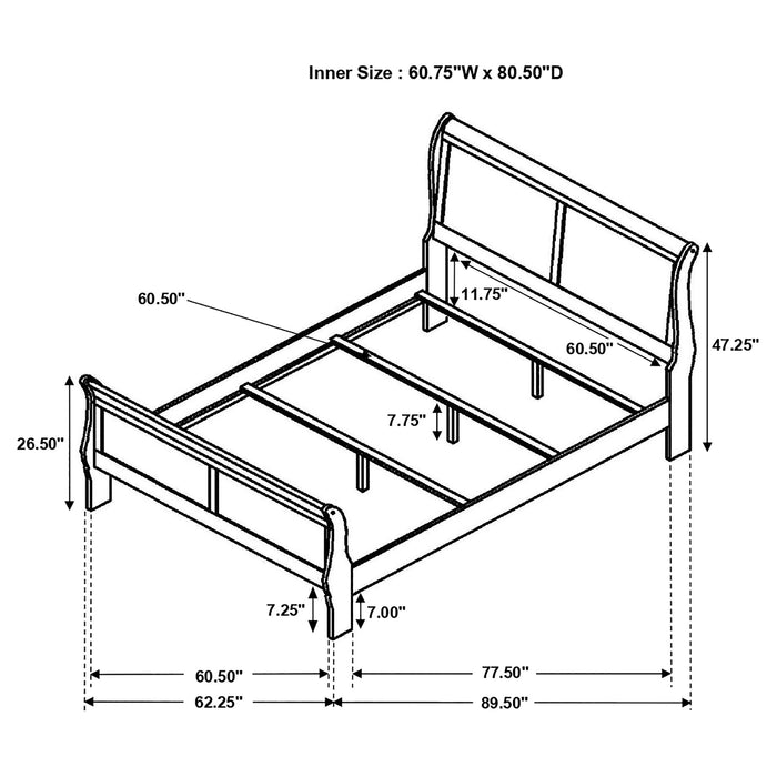 Louis Philippe Bedroom Set - Casa Morelos / Coahuila Furniture (Oklahoma City, OK)