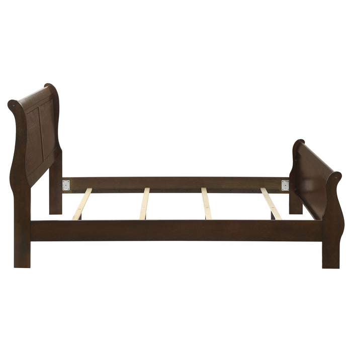 Louis Philippe Sleigh Panel Bed