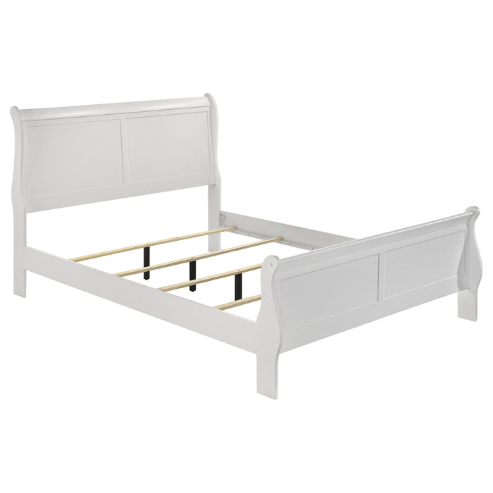 Louis Philippe Sleigh Panel Bed