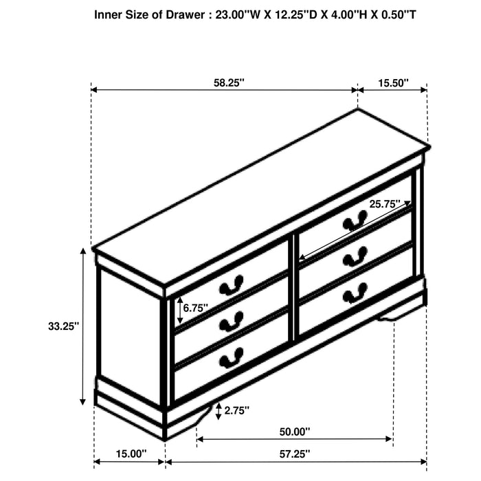 Louis Philippe 4 & 5 Piece Bedroom Set Full, Twin, King, & Queen - Casa Morelos / Coahuila Furniture (Oklahoma City, OK)