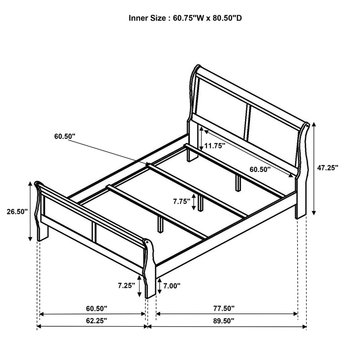 Louis Philippe 4 & 5 Piece Bedroom Set Full, Twin, King, & Queen - Casa Morelos / Coahuila Furniture (Oklahoma City, OK)