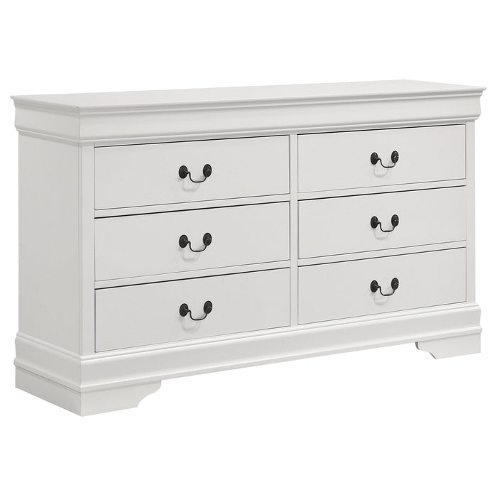 Louis Philippe 6-drawer Dresser White - Casa Morelos / Coahuila Furniture (Oklahoma City, OK)