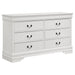 Louis Philippe 6-drawer Dresser White - Casa Morelos / Coahuila Furniture (Oklahoma City, OK)