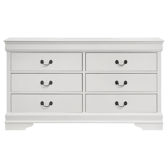 Louis Philippe 6-drawer Dresser White - Casa Morelos / Coahuila Furniture (Oklahoma City, OK)