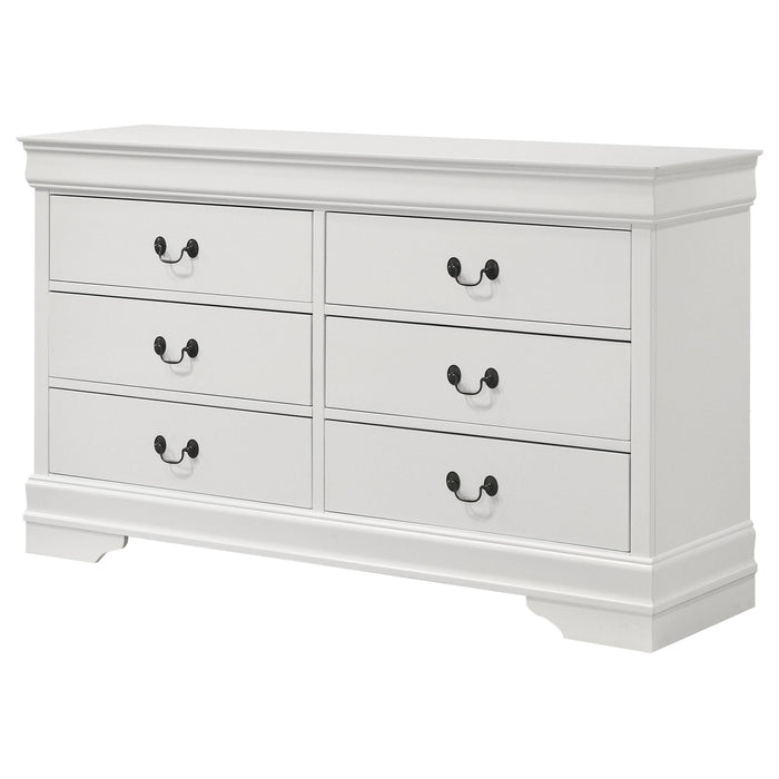 Louis Philippe 6-drawer Dresser White - Casa Morelos / Coahuila Furniture (Oklahoma City, OK)