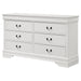 Louis Philippe 6-drawer Dresser White - Casa Morelos / Coahuila Furniture (Oklahoma City, OK)