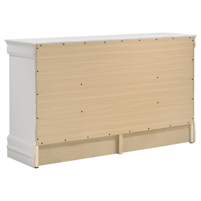 Louis Philippe 6-drawer Dresser White - Casa Morelos / Coahuila Furniture (Oklahoma City, OK)