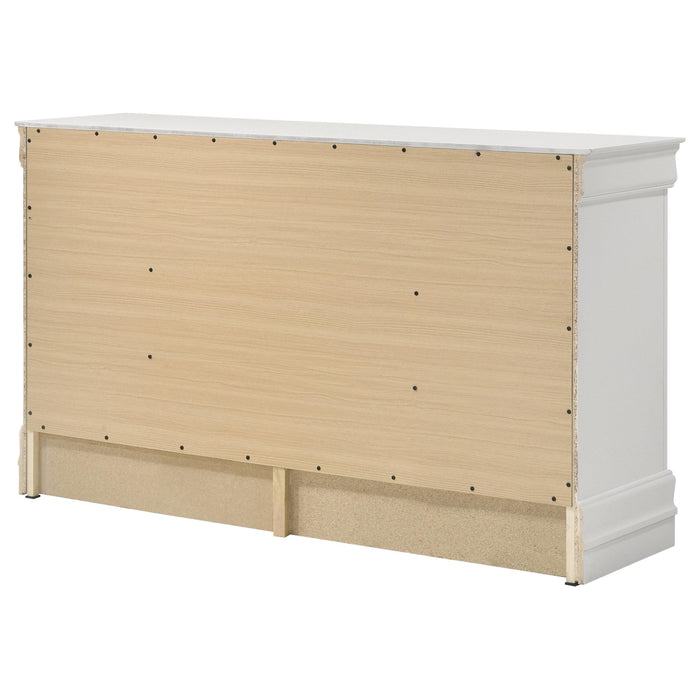 Louis Philippe 6-drawer Dresser White - Casa Morelos / Coahuila Furniture (Oklahoma City, OK)