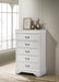 Louis Philippe 5-drawer Bedroom Chest White - Casa Morelos / Coahuila Furniture (Oklahoma City, OK)