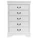 Louis Philippe 5-drawer Bedroom Chest White - Casa Morelos / Coahuila Furniture (Oklahoma City, OK)