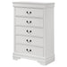 Louis Philippe 5-drawer Bedroom Chest White - Casa Morelos / Coahuila Furniture (Oklahoma City, OK)