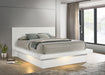 Jessica California King, E.king, & Queen Bed with Storage Headboard Cappuccino - Casa Morelos / Coahuila Furniture (Oklahoma City, OK)