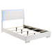 Felicity Full & Twin Panel Bed with LED Lighting Glossy White - Casa Morelos / Coahuila Furniture (Oklahoma City, OK)