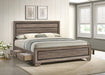 Kauffman California King, Eastren King & Queen Storage Bed Washed Taupe - Casa Morelos / Coahuila Furniture (Oklahoma City, OK)