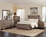 Kauffman Bedroom Set with High Straight Headboard - Casa Morelos / Coahuila Furniture (Oklahoma City, OK)