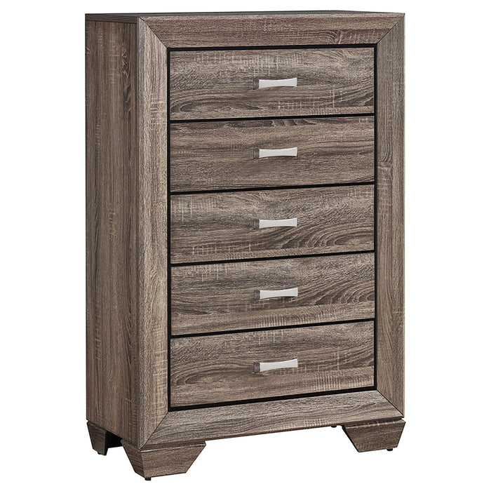 Kauffman 5-drawer Chest Washed Taupe - Casa Morelos / Coahuila Furniture (Oklahoma City, OK)