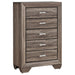 Kauffman 5-drawer Chest Washed Taupe - Casa Morelos / Coahuila Furniture (Oklahoma City, OK)