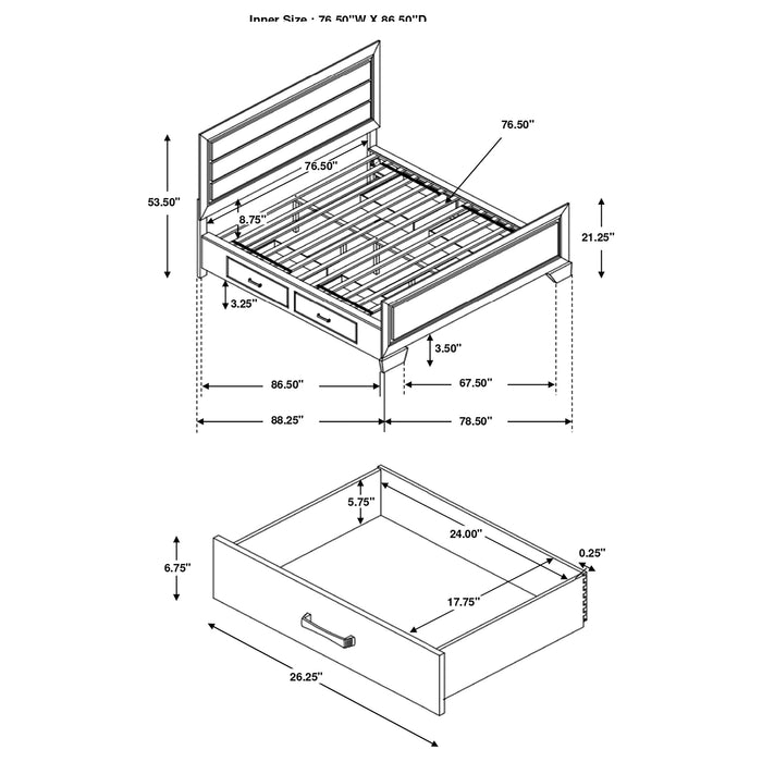 Kauffman Panel Platform Storage Bed - Casa Morelos / Coahuila Furniture (Oklahoma City, OK)
