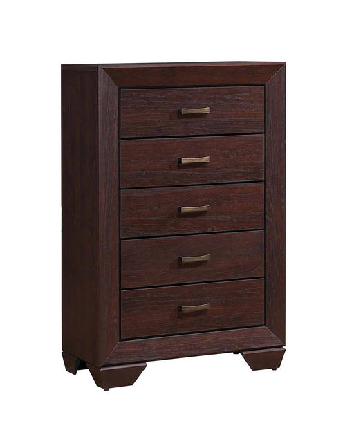 Kauffman 5-drawer Chest Dark Cocoa - Casa Morelos / Coahuila Furniture (Oklahoma City, OK)