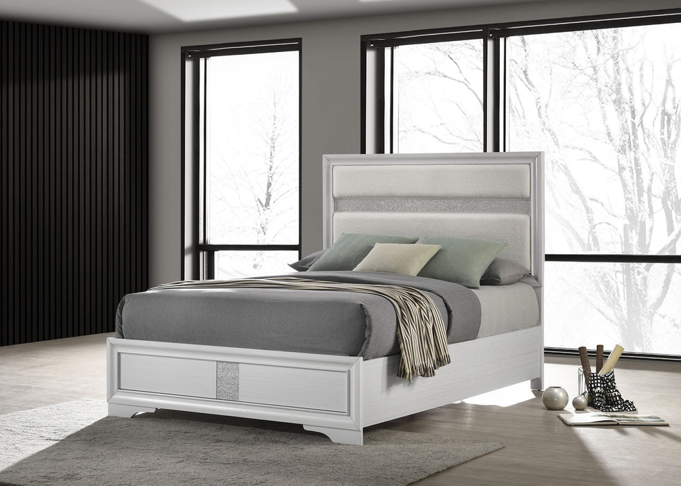 Miranda California King, E.King, Queen, Full, & Twin Bed Black & White - Casa Morelos / Coahuila Furniture (Oklahoma City, OK)