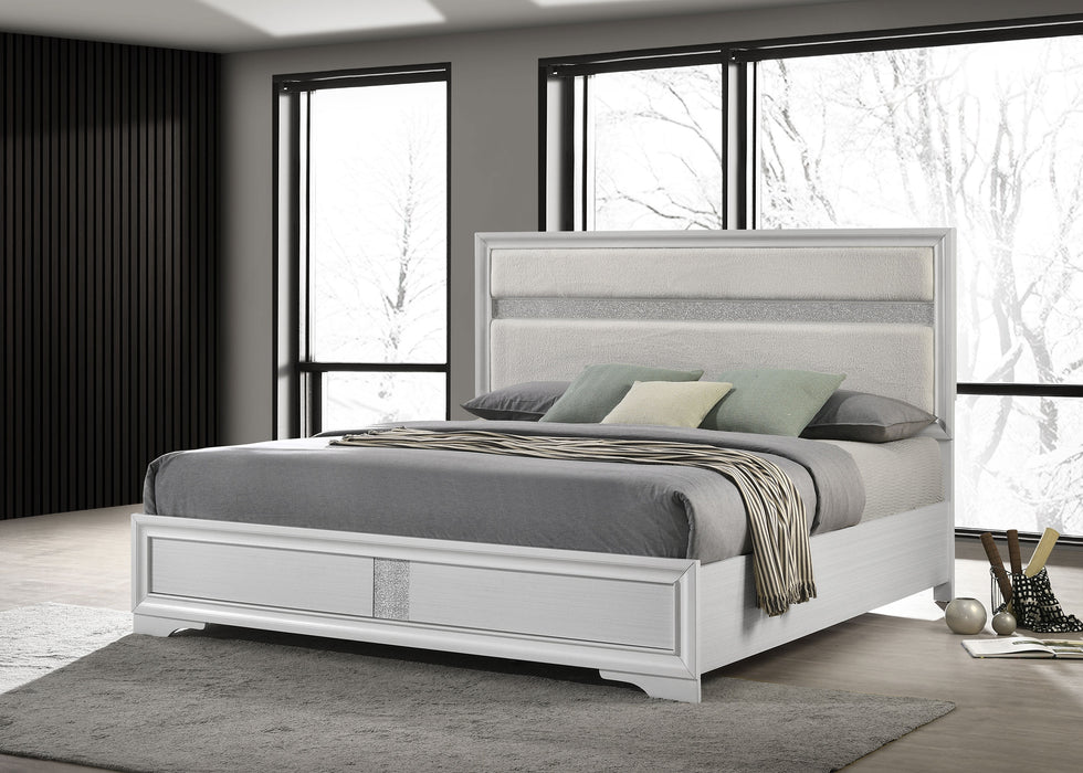 Miranda California King, E.King, Queen, Full, & Twin Bed Black & White - Casa Morelos / Coahuila Furniture (Oklahoma City, OK)