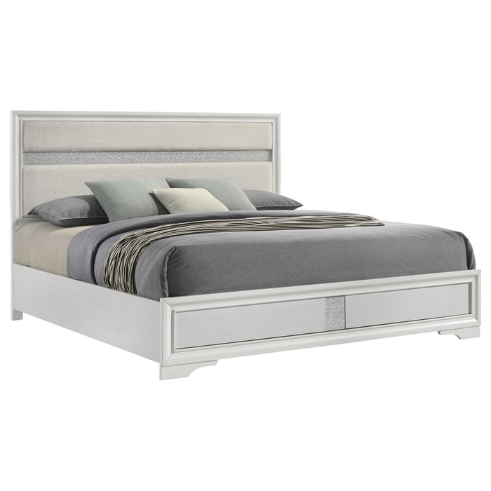 Miranda California King, E.King, Queen, Full, & Twin Bed Black & White - Casa Morelos / Coahuila Furniture (Oklahoma City, OK)