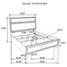 Miranda California King, E.King, Queen, Full, & Twin Bed Black & White - Casa Morelos / Coahuila Furniture (Oklahoma City, OK)