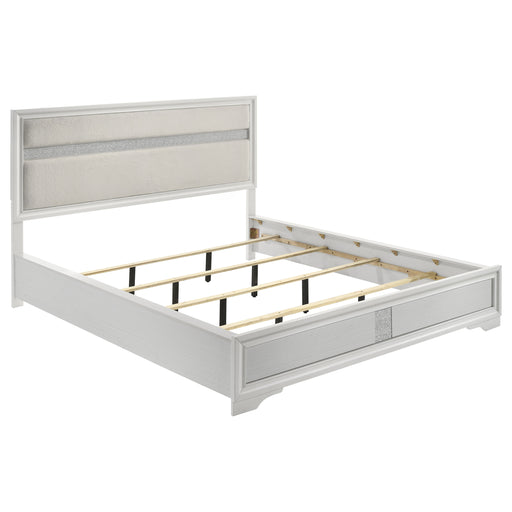 Miranda California King, E.King, Queen, Full, & Twin Bed Black & White - Casa Morelos / Coahuila Furniture (Oklahoma City, OK)