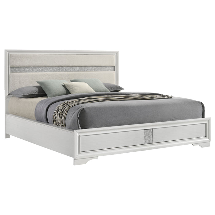 Miranda California King, E.King, Queen, Full, & Twin Bed Black & White - Casa Morelos / Coahuila Furniture (Oklahoma City, OK)