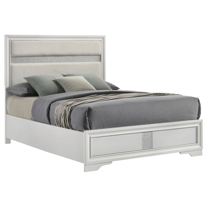Miranda California King, E.King, Queen, Full, & Twin Bed Black & White - Casa Morelos / Coahuila Furniture (Oklahoma City, OK)