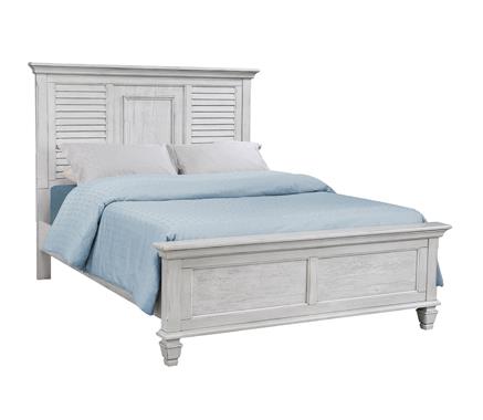 Franco Eastern King & Queen Panel Bed Antique White & Oak - Casa Morelos / Coahuila Furniture (Oklahoma City, OK)
