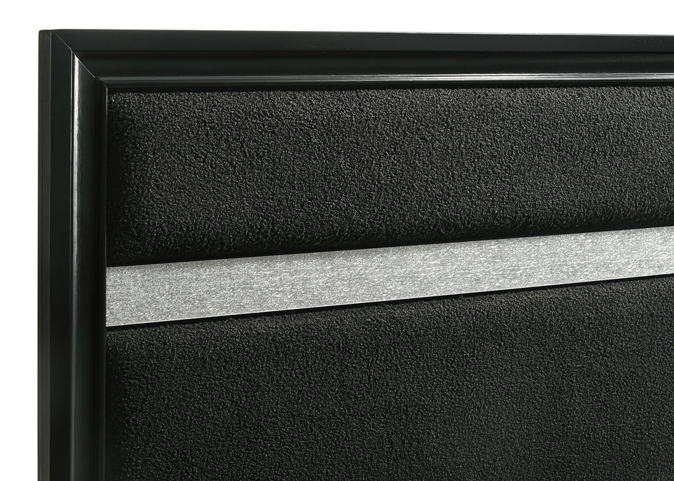 Miranda California King, E.King, Queen, Full, & Twin Bed Black & White - Casa Morelos / Coahuila Furniture (Oklahoma City, OK)