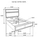 Miranda California King, E.King, Queen, Full, & Twin Bed Black & White - Casa Morelos / Coahuila Furniture (Oklahoma City, OK)