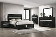 Miranda California King, E.King, Queen, Full, & Twin Bed Black & White - Casa Morelos / Coahuila Furniture (Oklahoma City, OK)