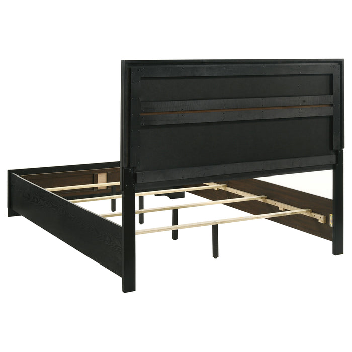 Miranda California King, E.King, Queen, Full, & Twin Bed Black & White - Casa Morelos / Coahuila Furniture (Oklahoma City, OK)