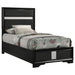 Miranda California King, E.King, Queen, Full, & Twin Bed Black & White - Casa Morelos / Coahuila Furniture (Oklahoma City, OK)