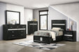 Miranda California King, E.King, Queen, Full, & Twin Bed Black & White - Casa Morelos / Coahuila Furniture (Oklahoma City, OK)