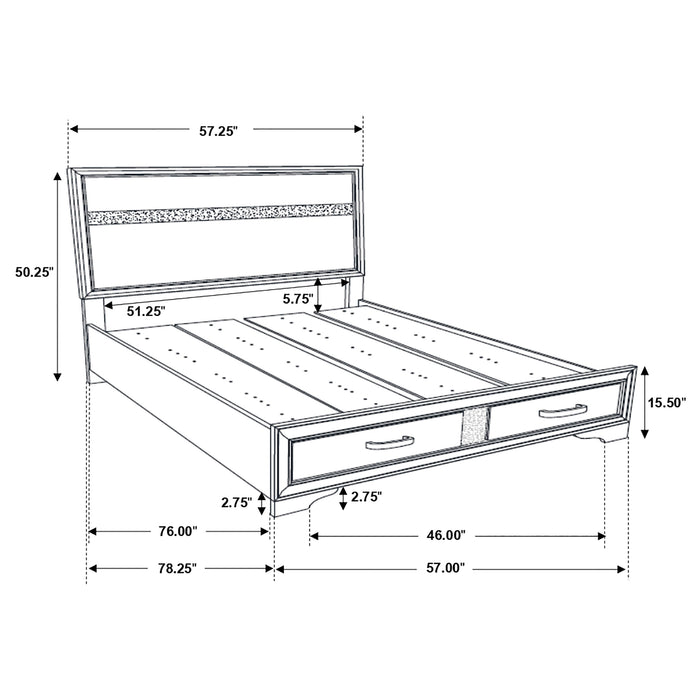 Miranda Bedroom Set with Storage - Casa Morelos / Coahuila Furniture (Oklahoma City, OK)