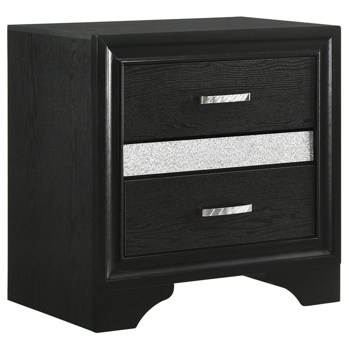 Miranda 2-drawer Nightstand Tray Black - Casa Morelos / Coahuila Furniture (Oklahoma City, OK)