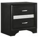 Miranda 2-drawer Nightstand Tray Black - Casa Morelos / Coahuila Furniture (Oklahoma City, OK)