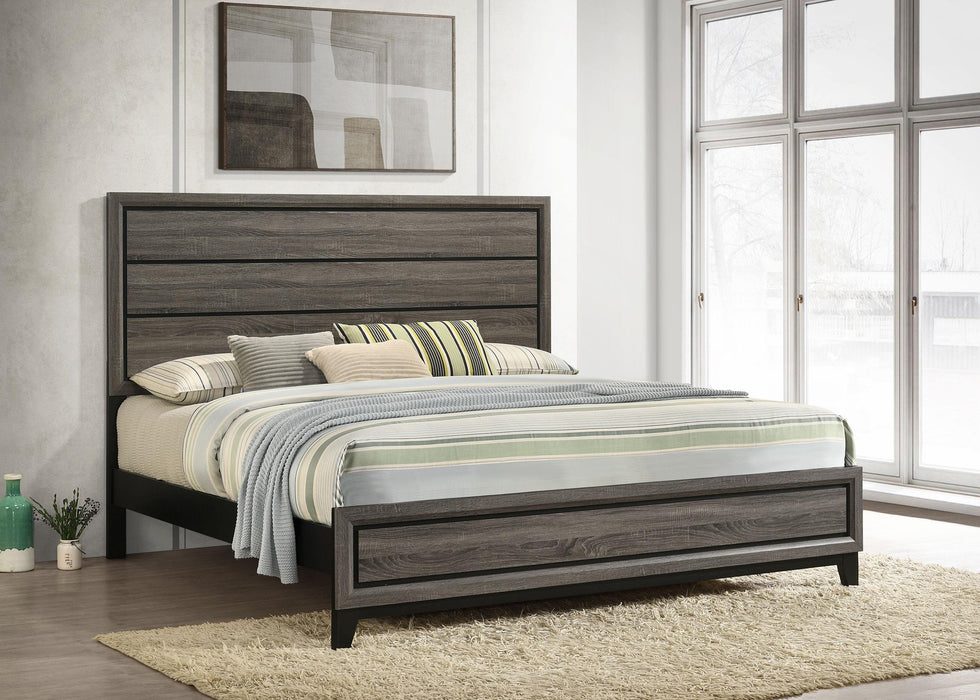Watson Wood Panel Bed Grey Oak - Casa Morelos / Coahuila Furniture (Oklahoma City, OK)