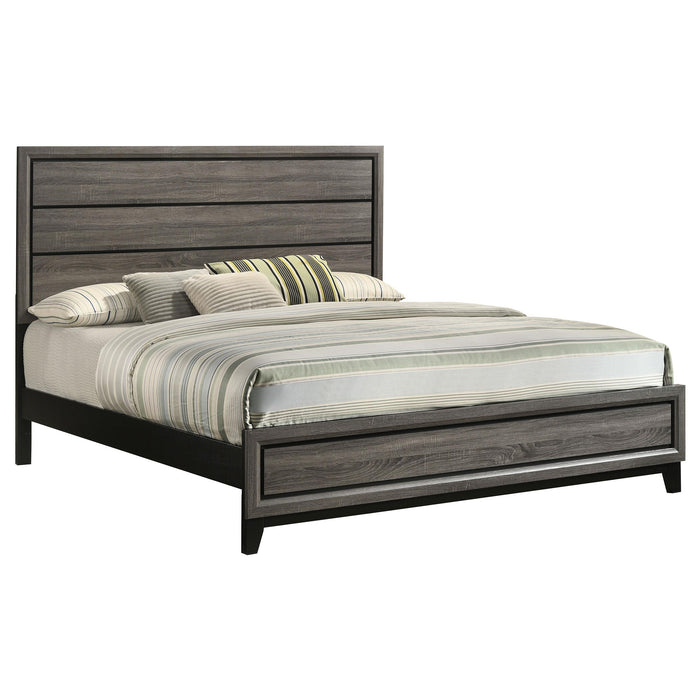 Watson Wood Panel Bed Grey Oak - Casa Morelos / Coahuila Furniture (Oklahoma City, OK)