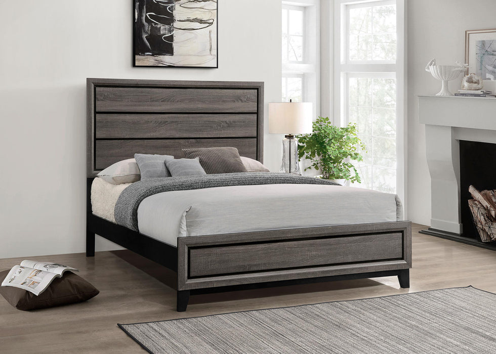Watson Wood Panel Bed Grey Oak - Casa Morelos / Coahuila Furniture (Oklahoma City, OK)