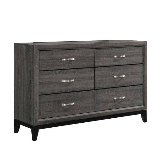 Watson 6-drawer Dresser Grey Oak and Black - Casa Morelos / Coahuila Furniture (Oklahoma City, OK)
