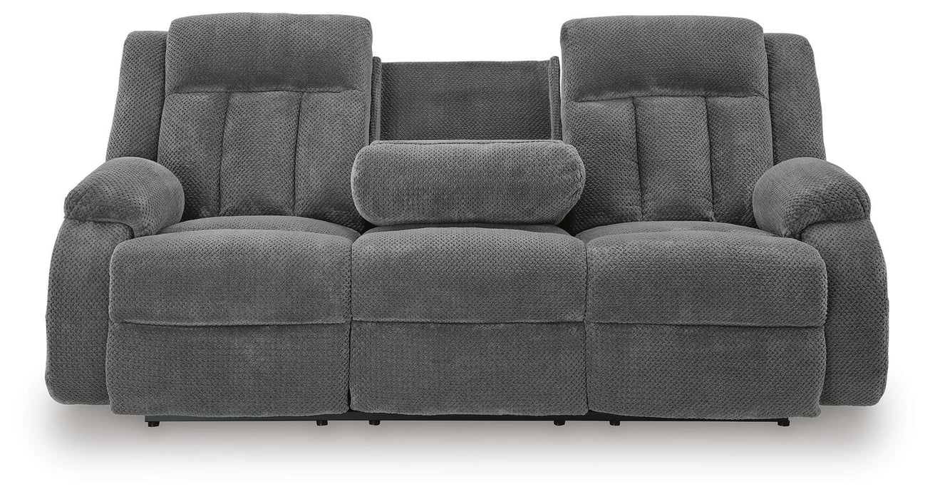 Observation Power Reclining Sofa with Drop Down Table - Casa Morelos / Coahuila Furniture (Oklahoma City, OK)