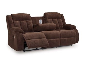 Observation Power Reclining Sofa with Drop Down Table - Casa Morelos / Coahuila Furniture (Oklahoma City, OK)