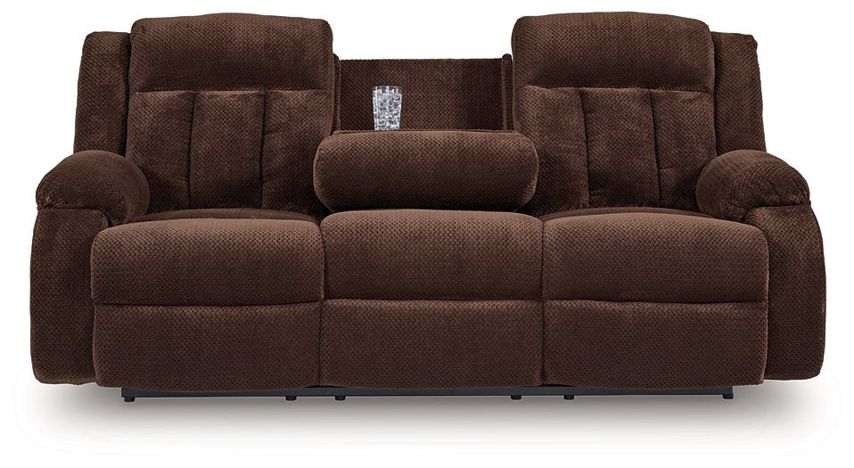 Observation Power Reclining Sofa with Drop Down Table - Casa Morelos / Coahuila Furniture (Oklahoma City, OK)