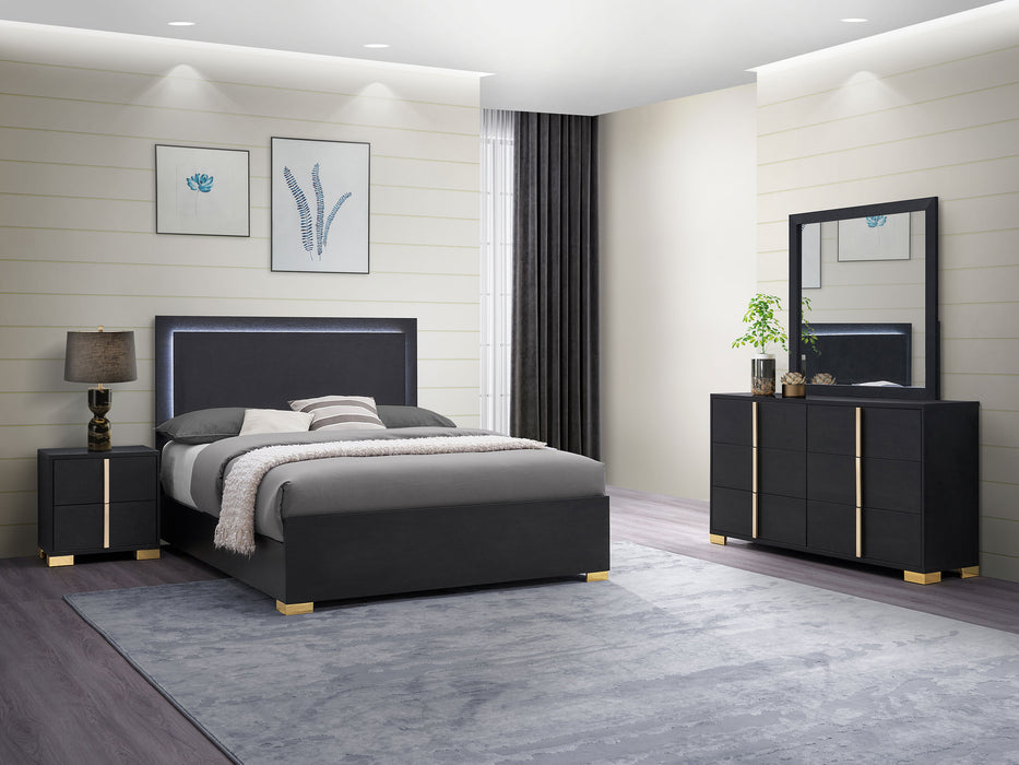 Marceline Bedroom Sets White & Black 4 & 5 Piece - Casa Morelos / Coahuila Furniture (Oklahoma City, OK)