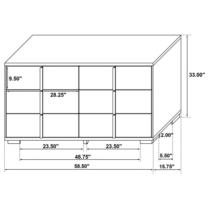Marceline Bedroom Sets White & Black 4 & 5 Piece - Casa Morelos / Coahuila Furniture (Oklahoma City, OK)